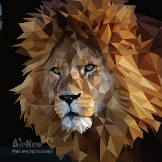 airnewart-art-polygonal-lion-ardeche-320px